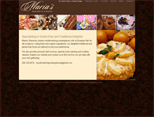 Tablet Screenshot of mariasdesserts.com